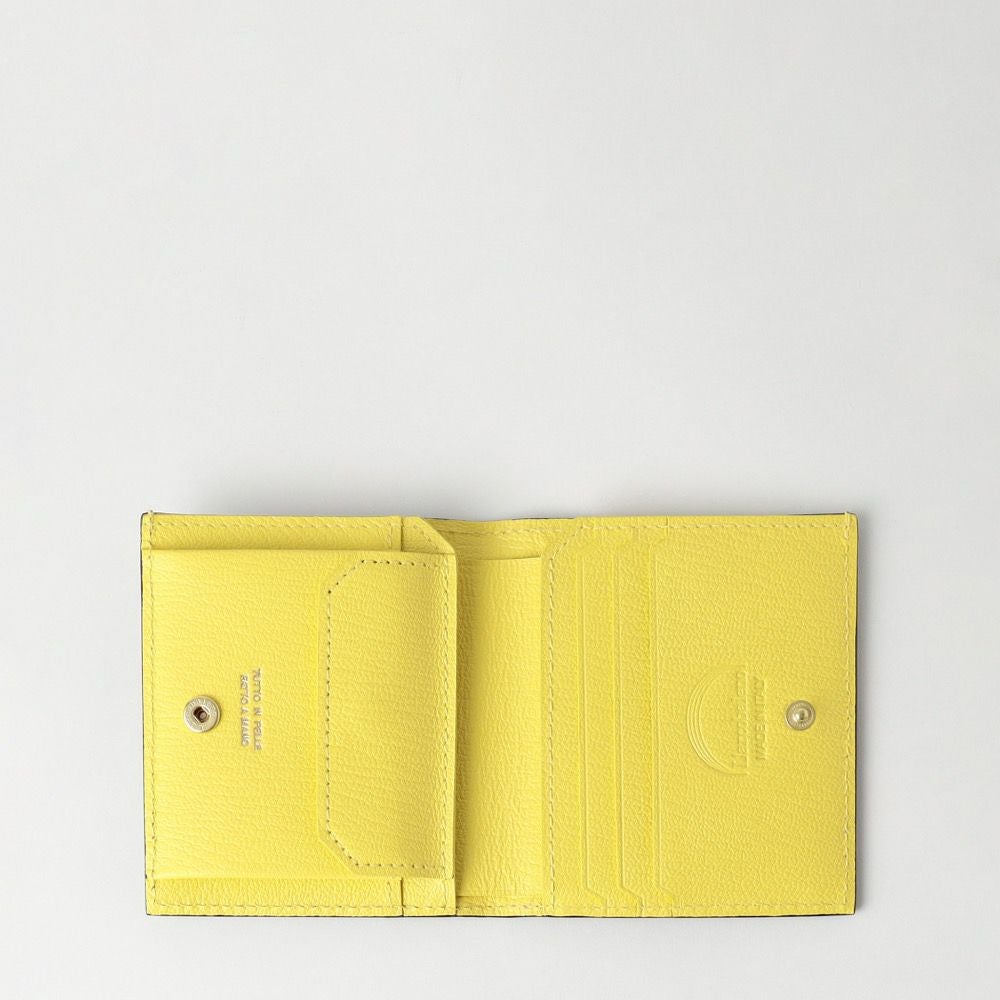 スナップタイプ二つ折りミニウォレット GRAY*YELLOW | ラルコバレーノ