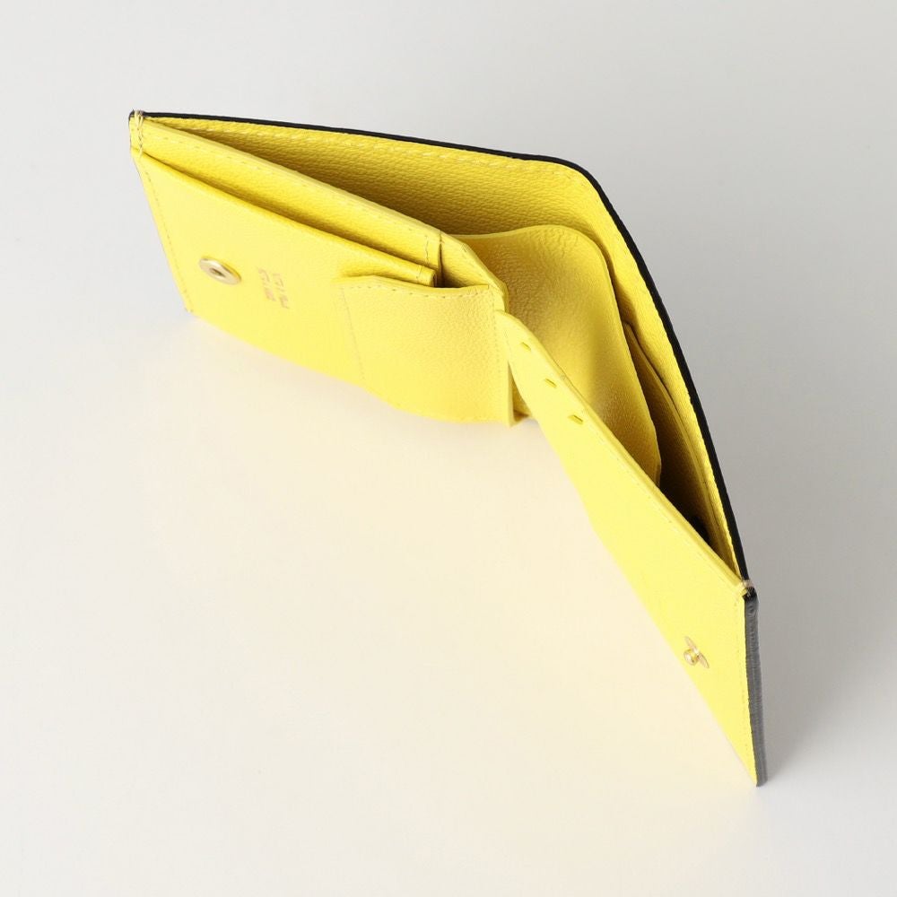 スナップタイプ二つ折りミニウォレット GRAY*YELLOW | ラルコバレーノ