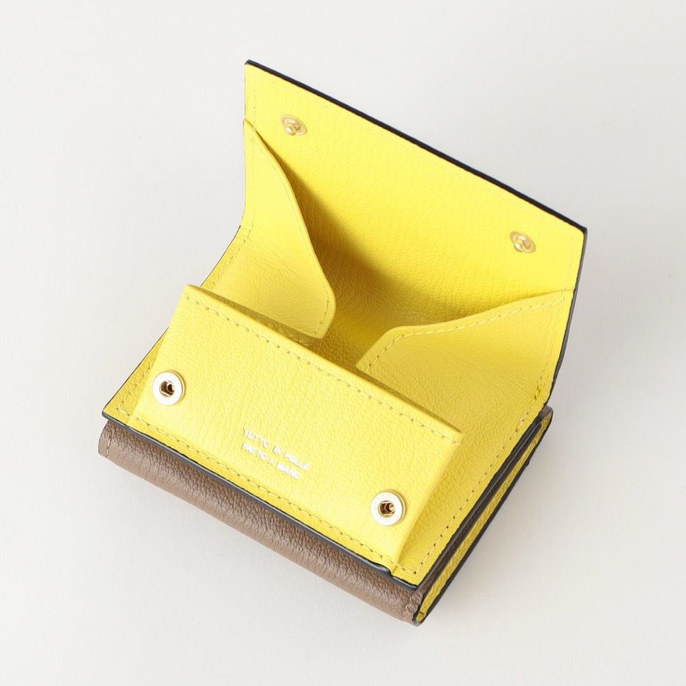 三つ折りミニウォレット GRAY*YELLOW | ラルコバレーノ公式通販
