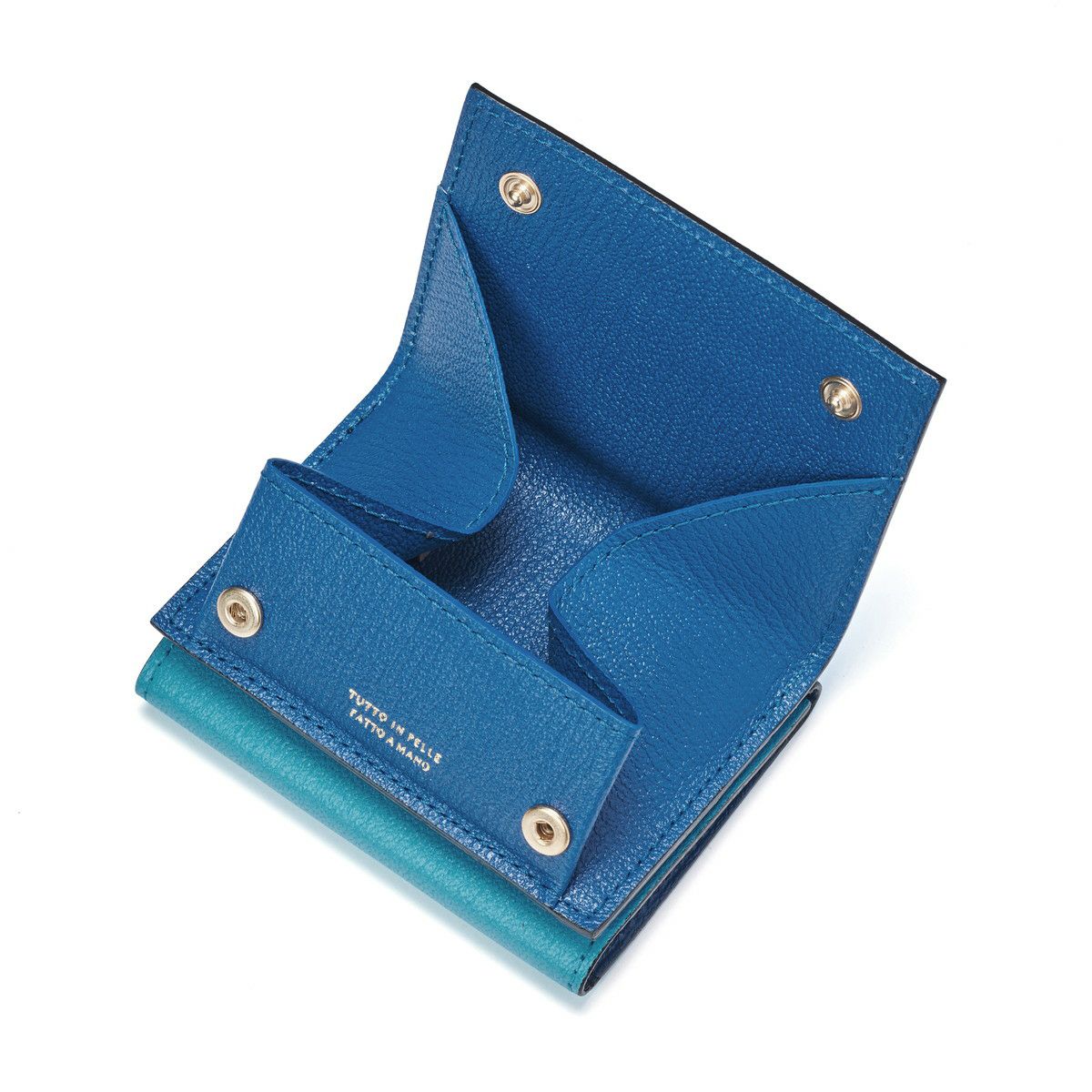 【新品未使用】定価3.5万円ラルコバレーノ三つ折ミニウォレット 三つ折りミニウォレット TURQUOISE*BLUE | ラルコバレーノ公式通販