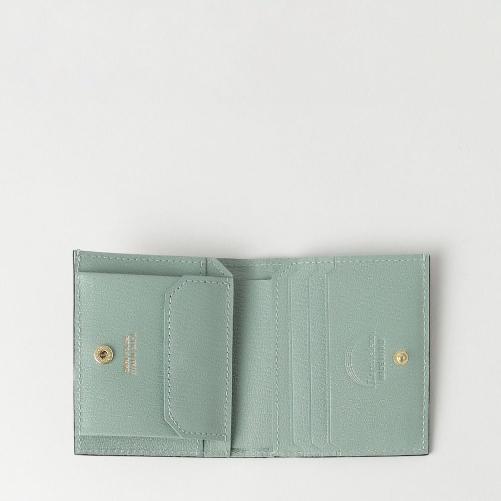スナップタイプ二つ折りミニウォレット TORTORA*MINT GREEN