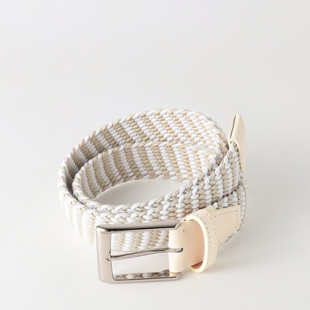 35mm エラスティックメッシュベルト WHITE*BEIGE | ラルコバレーノ公式通販