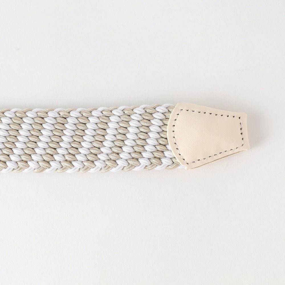 35mm エラスティックメッシュベルト WHITE*BEIGE | ラルコバレーノ公式通販