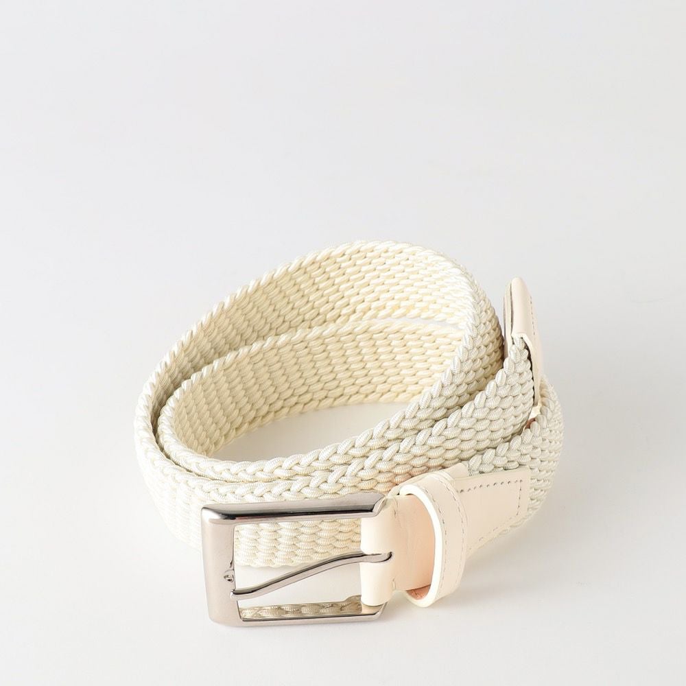 【未使用】 レグロン　ベルト　クリーム系　エラスティックメッシュベルト 35mm エラスティックメッシュベルト WHITE*BEIGE | ラルコバレーノ公式通販