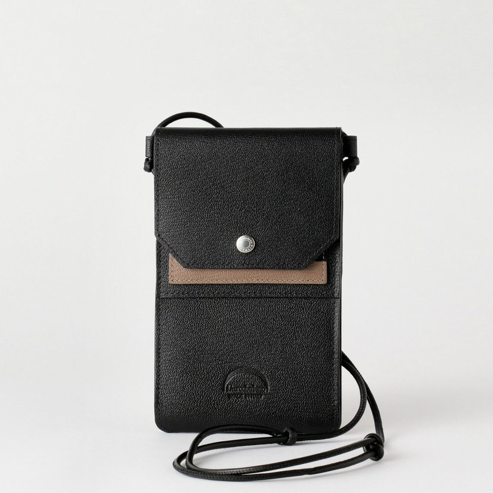 フラップショルダーウォレット BLACK*GRAY | ラルコバレーノ公式通販