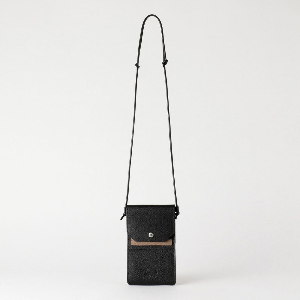 フラップショルダーウォレット BLACK*GRAY | ラルコバレーノ公式通販