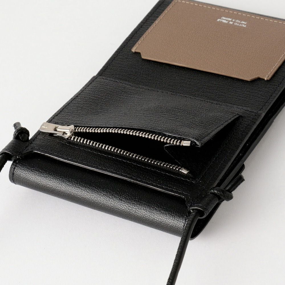 【新品未使用】ラルコバレーノ　ショルダーウォレット フラップショルダーウォレット BLACK*GRAY | ラルコバレーノ公式通販