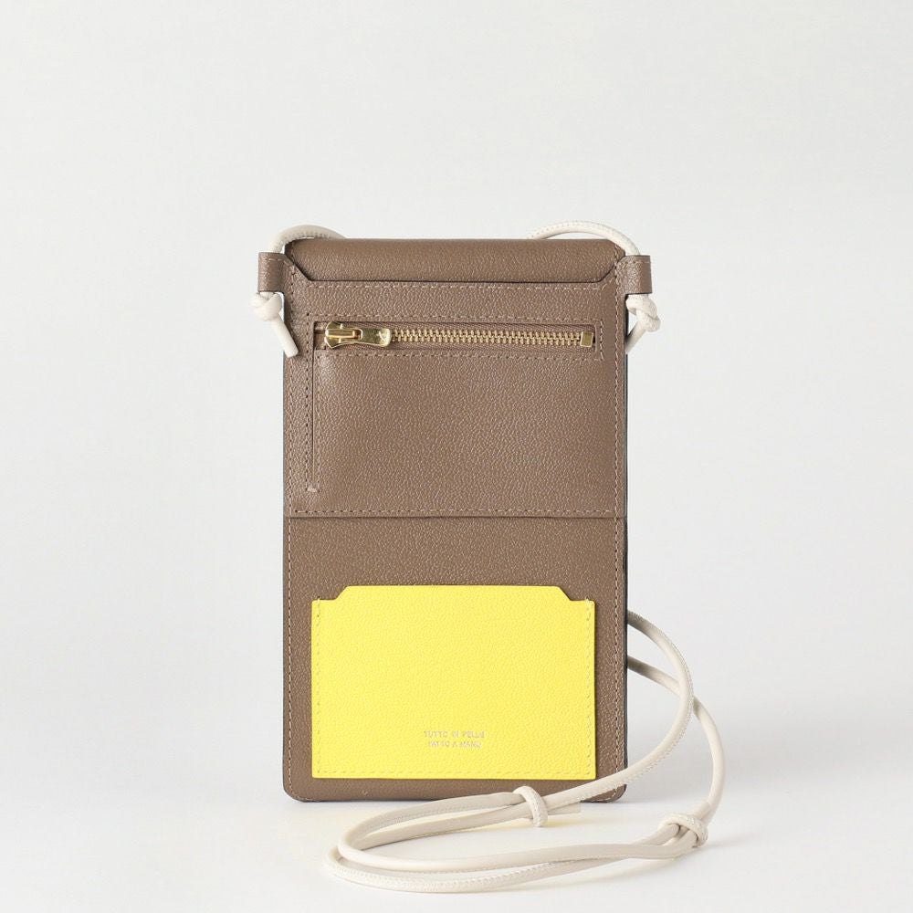 L'arcobaleno ラルコバレーノ☆フラップショルダーウォレット財布カード フラップショルダーウォレット BLACK*GRAY | ラルコバレーノ公式通販