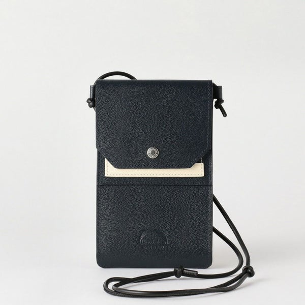フラップショルダーウォレット NAVY*WHITE | ラルコバレーノ公式通販
