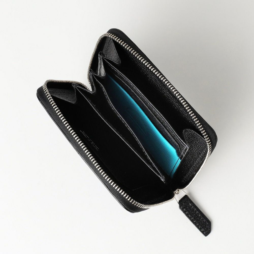 ラウンドジップミニウォレット BLACK*TURQUOISE | ラルコバレーノ公式通販