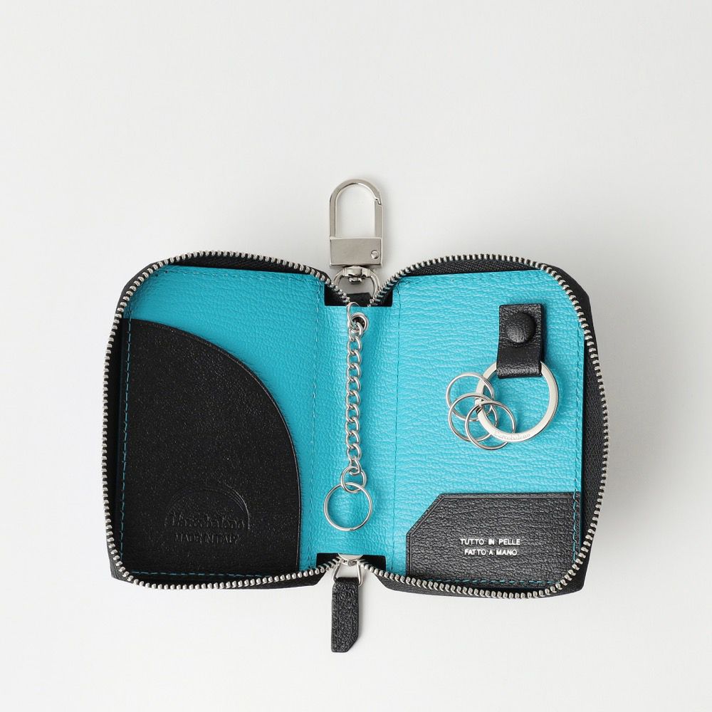 スマートWキーケース BLACK*TURQUOISE | ラルコバレーノ公式通販 スマートWキーケース BLACK*TURQUOISE | ラルコバレーノ公式通販