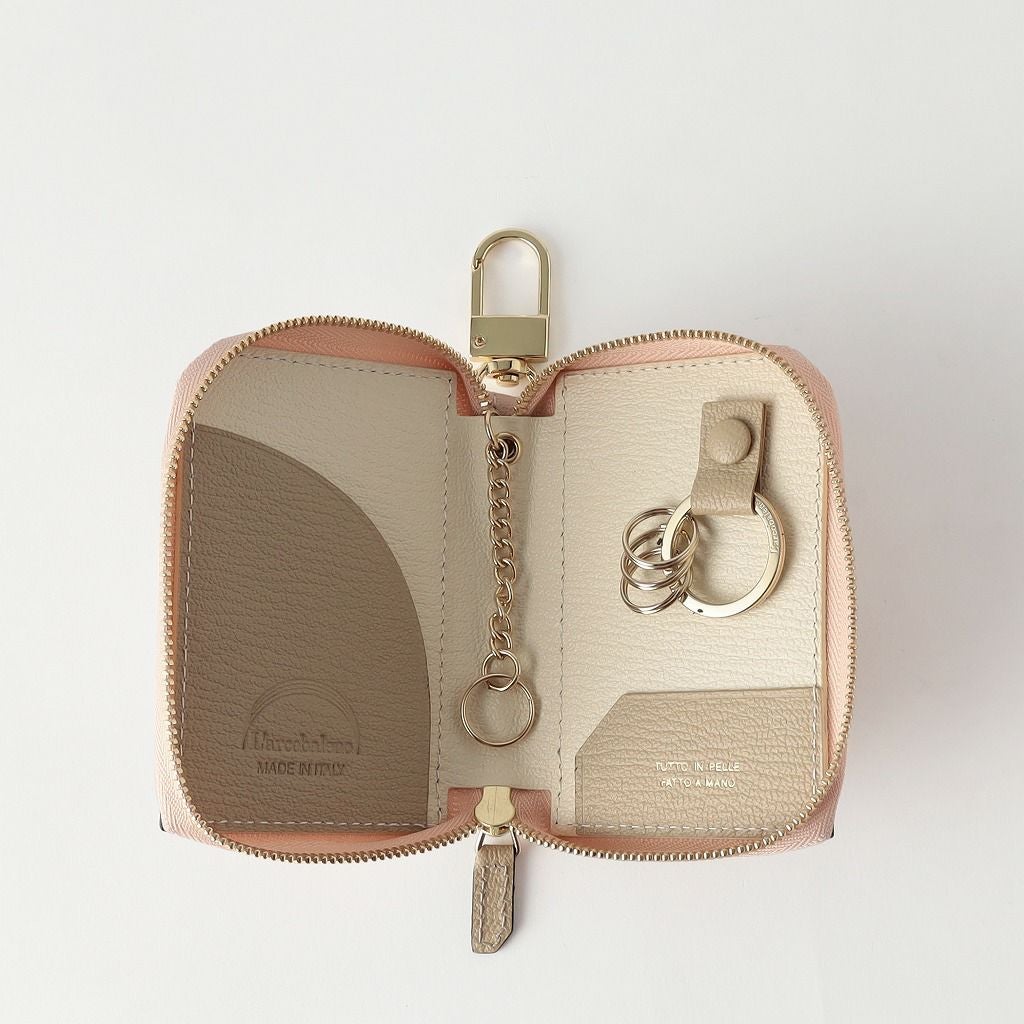 WEB・直営店限定】スマートWキーケース NUDE PINK*WHITE*SAND