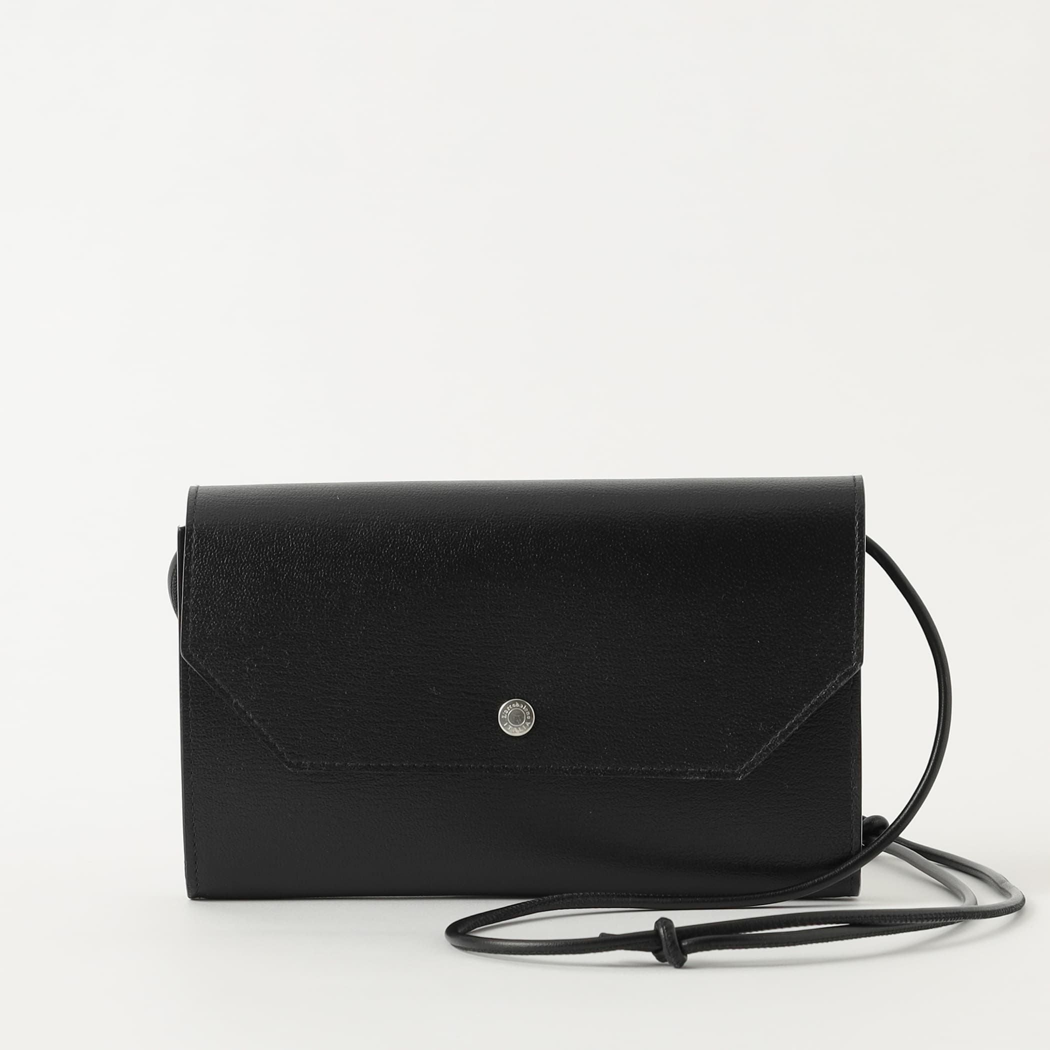 ラルコバレーノ美品  - グレー×黒 レザー フォールディウォレット CHARCOAL GRAY*CARAMELLO | ラルコバレーノ