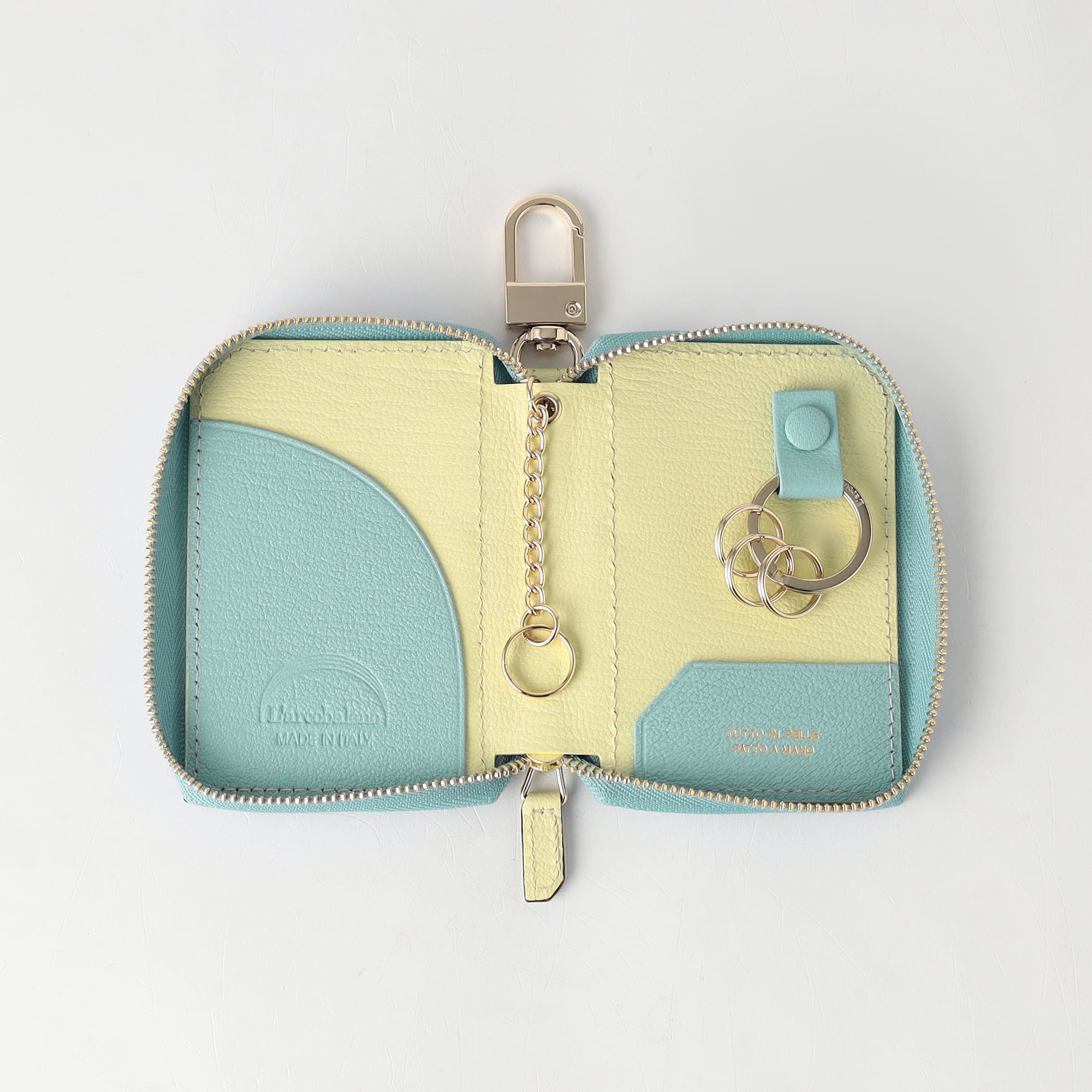 26春シーズン限定】スマートWキーケース SAX*ICE BLUE*CANARINO