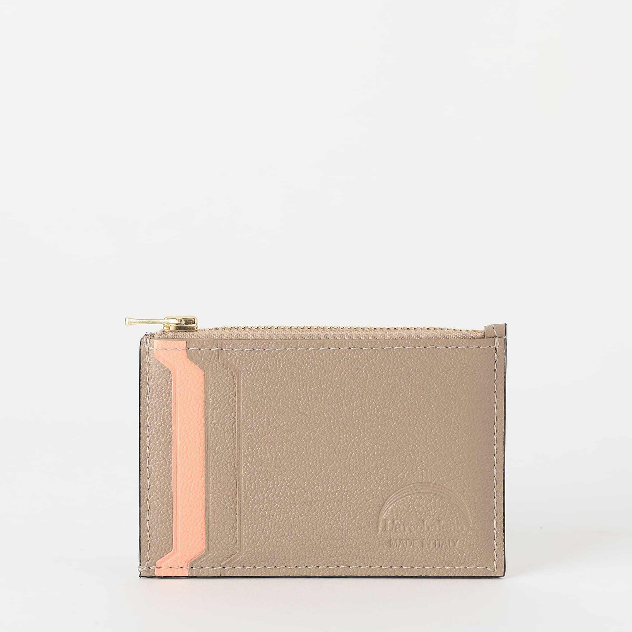 美品）ラルコバレーノ×ジョセフオム コラボ　ラウンドジップミニウォレット ラウンドジップミニウォレット PINK*BEIGE | ラルコバレーノ公式通販